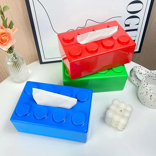 Construction Brick Tissue Box Holder