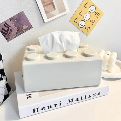 Construction Brick Tissue Holder