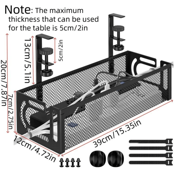 Under-Desk Cable Organizer