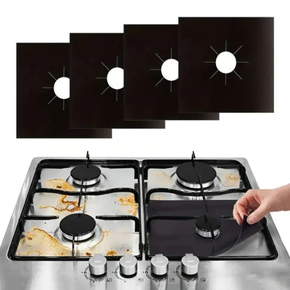Reusable Gas Stove Burner Liners (Set of 4)