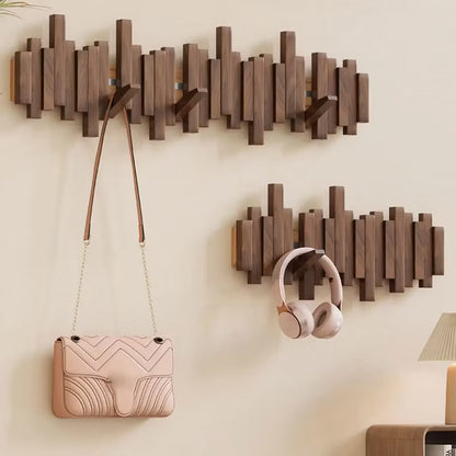 Wooden Coat Rack Wall Mounted Sticks