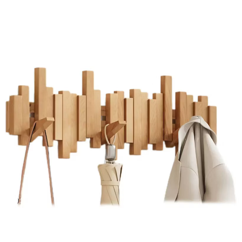 Wooden Coat Rack Wall Mounted Sticks