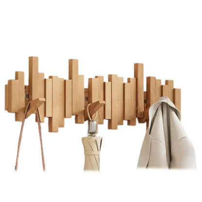 Wooden Coat Rack Wall Mounted Sticks