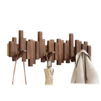 Wooden Coat Rack Wall Mounted Sticks
