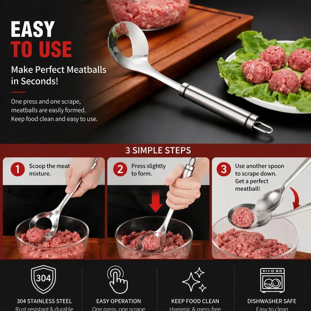 Stainless Steel Meatball Scoop Ball Maker Tool