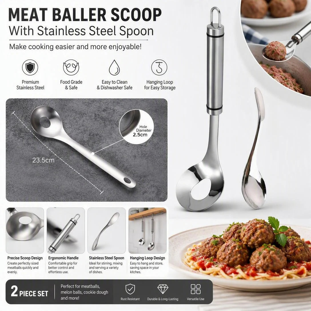 Stainless Steel Meatball Scoop Ball Maker Tool