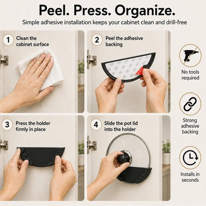 Adhesive Pot Lid Holders