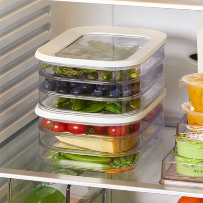 Clario Fridge Storage Container | Clear, Stackable Refrigerator Organizer Bins