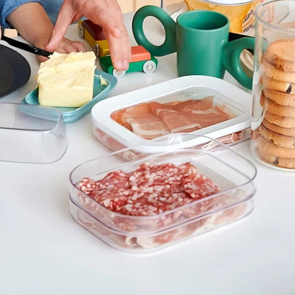 Clario Fridge Storage Container | Clear, Stackable Refrigerator Organizer Bins