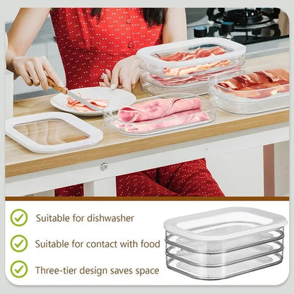 Clario Fridge Storage Container | Clear, Stackable Refrigerator Organizer Bins