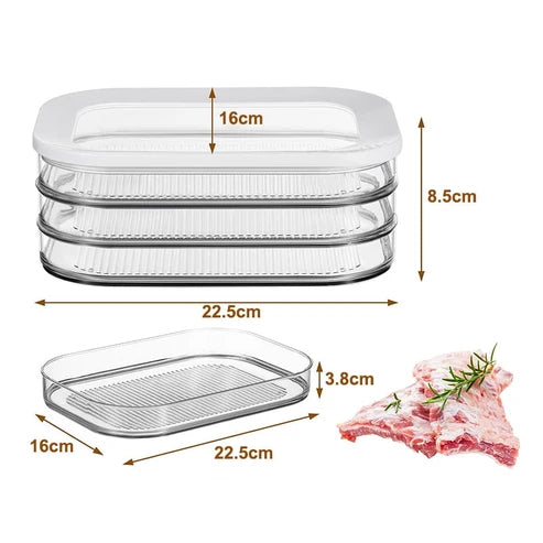 Clario Fridge Storage Container | Clear, Stackable Refrigerator Organizer Bins