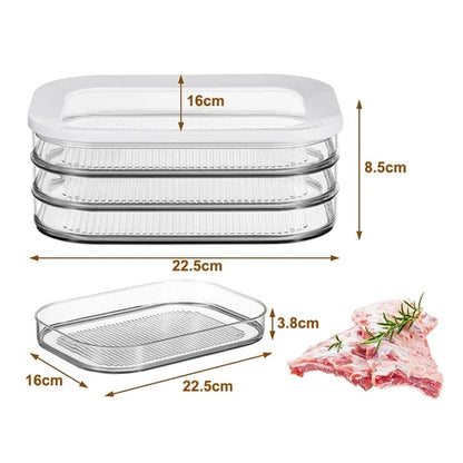 Clario Fridge Storage Container | Clear, Stackable Refrigerator Organizer Bins