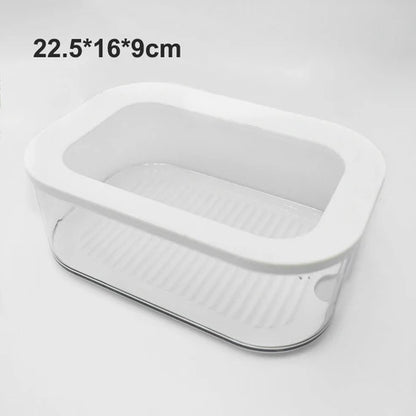 Clario Fridge Storage Container | Clear, Stackable Refrigerator Organizer Bins