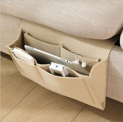 Bexley Bedside Caddy | Multi-Pocket Felt Nightstand Organizer