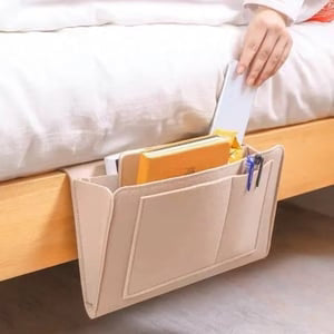 Bexley Bedside Caddy | Multi-Pocket Felt Nightstand Organizer