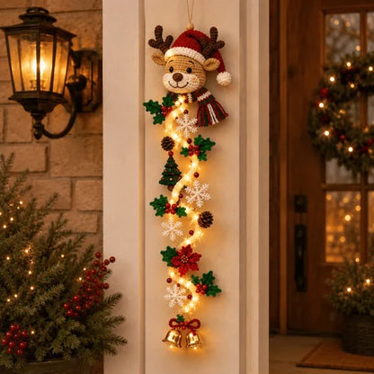 MerryGlow Christmas Door Hanger | Handcrafted, 6 Festive Light Designs