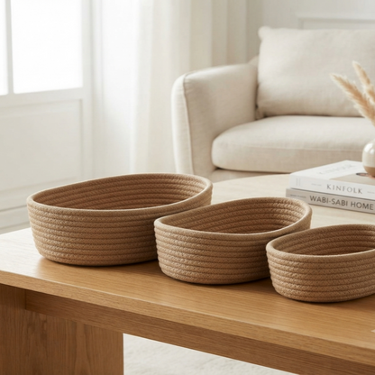 Woven Storage Basket & Desktop Organizer | Smart Home Organization