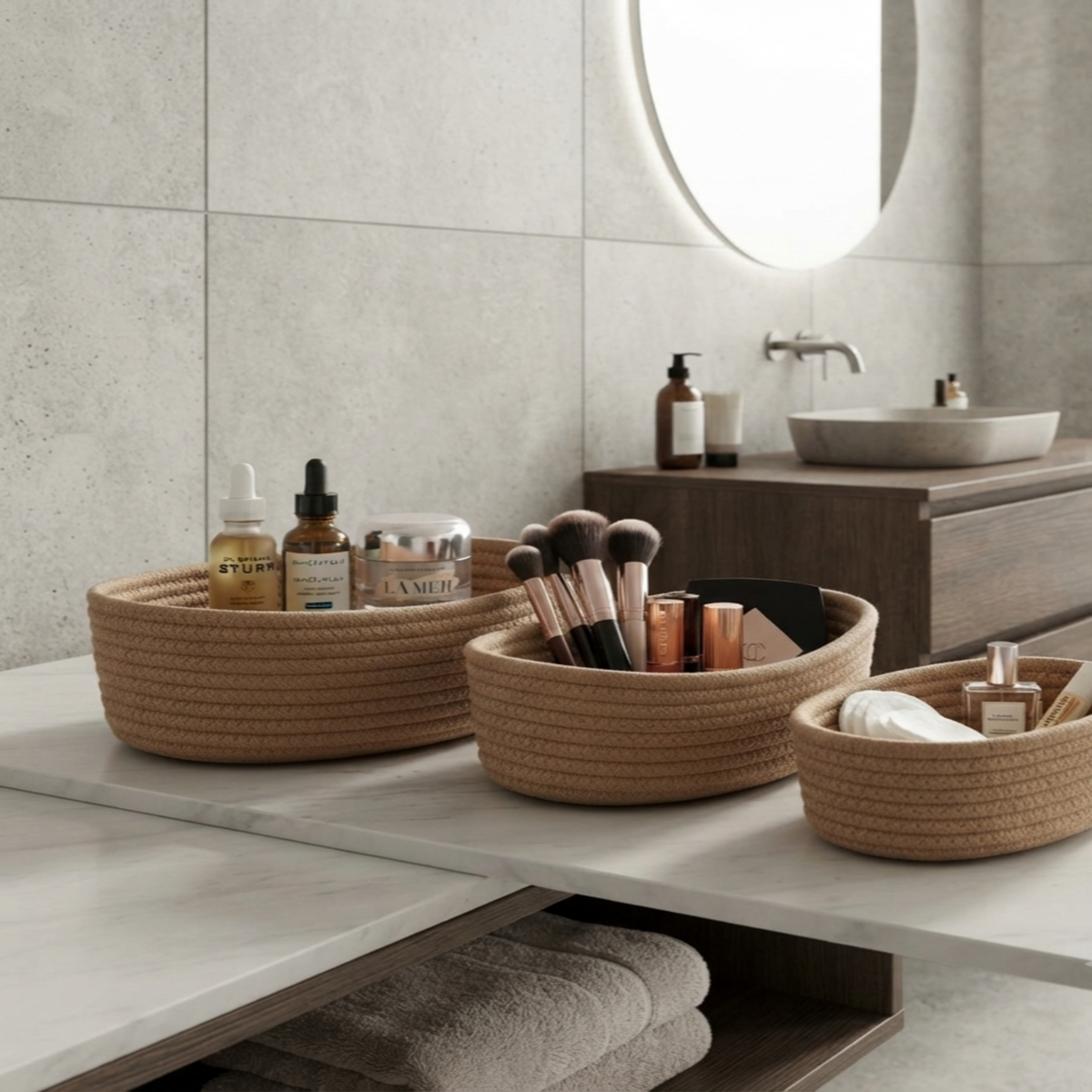 Woven Storage Basket & Desktop Organizer | Smart Home Organization