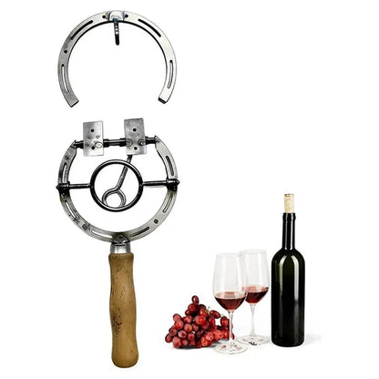 Horsley Wine Bottle Opener | Wall-Mounted Rustic Iron Horseshoe Design