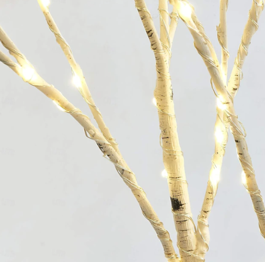 Christmas Lighted Artificial Twig Birch Branch with Fairy Lights for Holiday Wedding Party Decoration