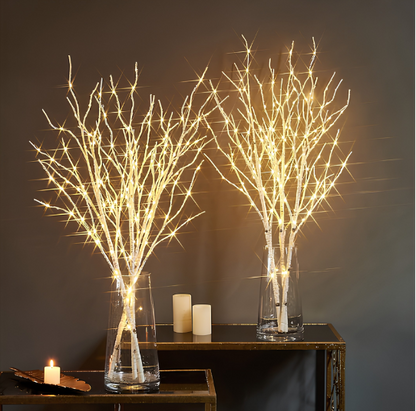 Christmas Lighted Artificial Twig Birch Branch with Fairy Lights for Holiday Wedding Party Decoration