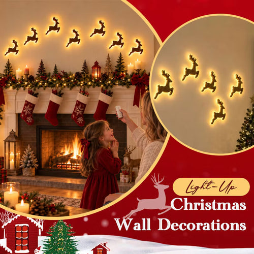 🦌Glowing Christmas Reindeer Wall Light – Cozy Festive LED Decor