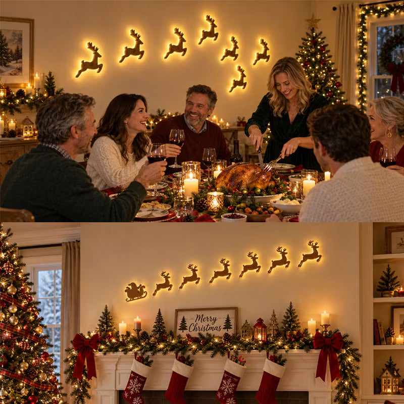 🦌Glowing Christmas Reindeer Wall Light – Cozy Festive LED Decor