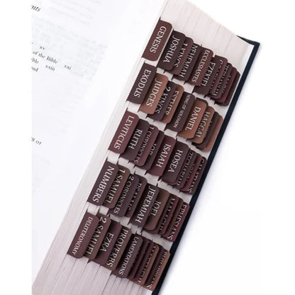 Biblio Bible Tab Set | 75-Piece Laminated Bible Index Tabs, Waterproof, Easy Alignment