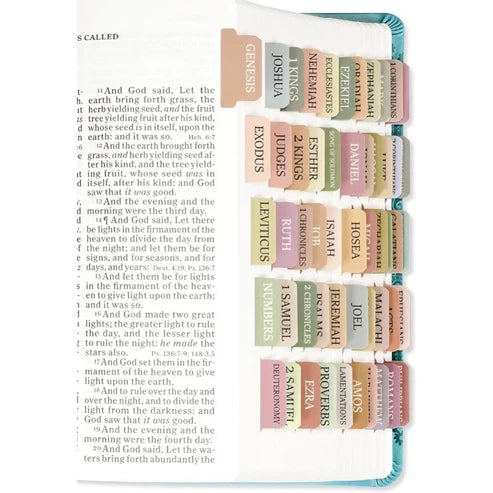 Biblio Bible Tab Set | 75-Piece Laminated Bible Index Tabs, Waterproof, Easy Alignment