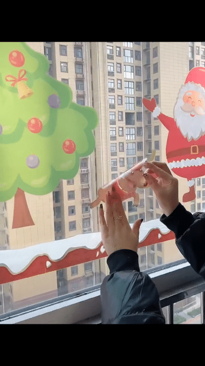 Christmas Window Clings Double-Sided Re-appliable Decoration
