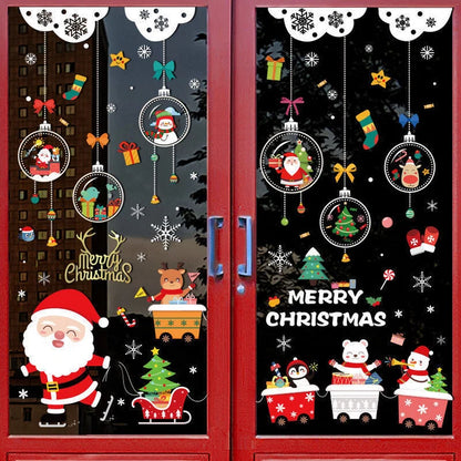 Christmas Window Clings Double-Sided Re-appliable Decoration