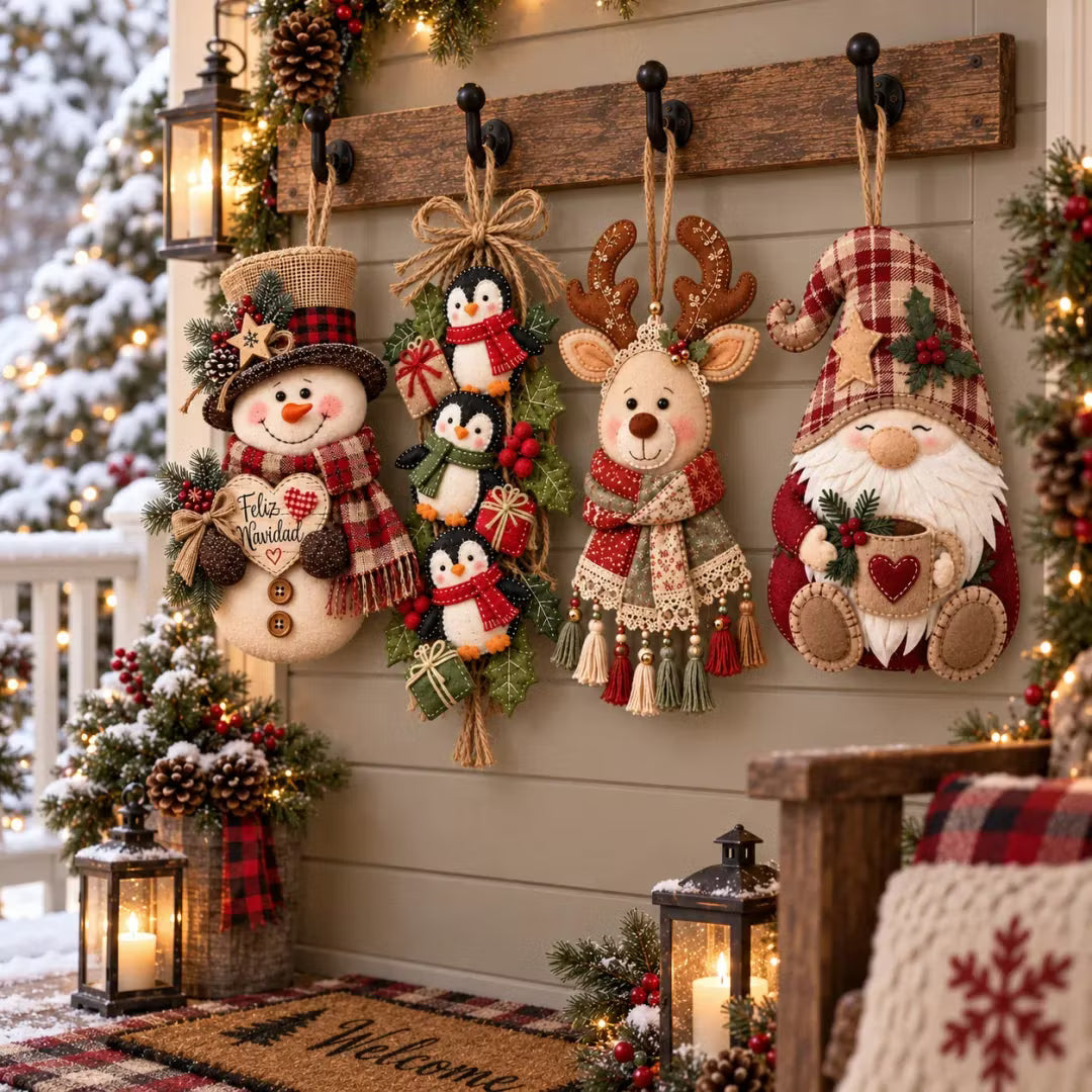 Vintage Christmas Character Door Hangers