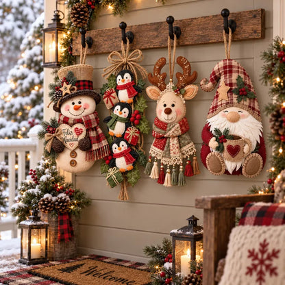 Vintage Christmas Character Door Hangers