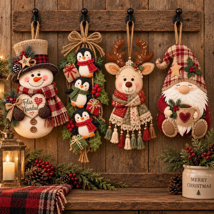 Vintage Christmas Character Door Hangers