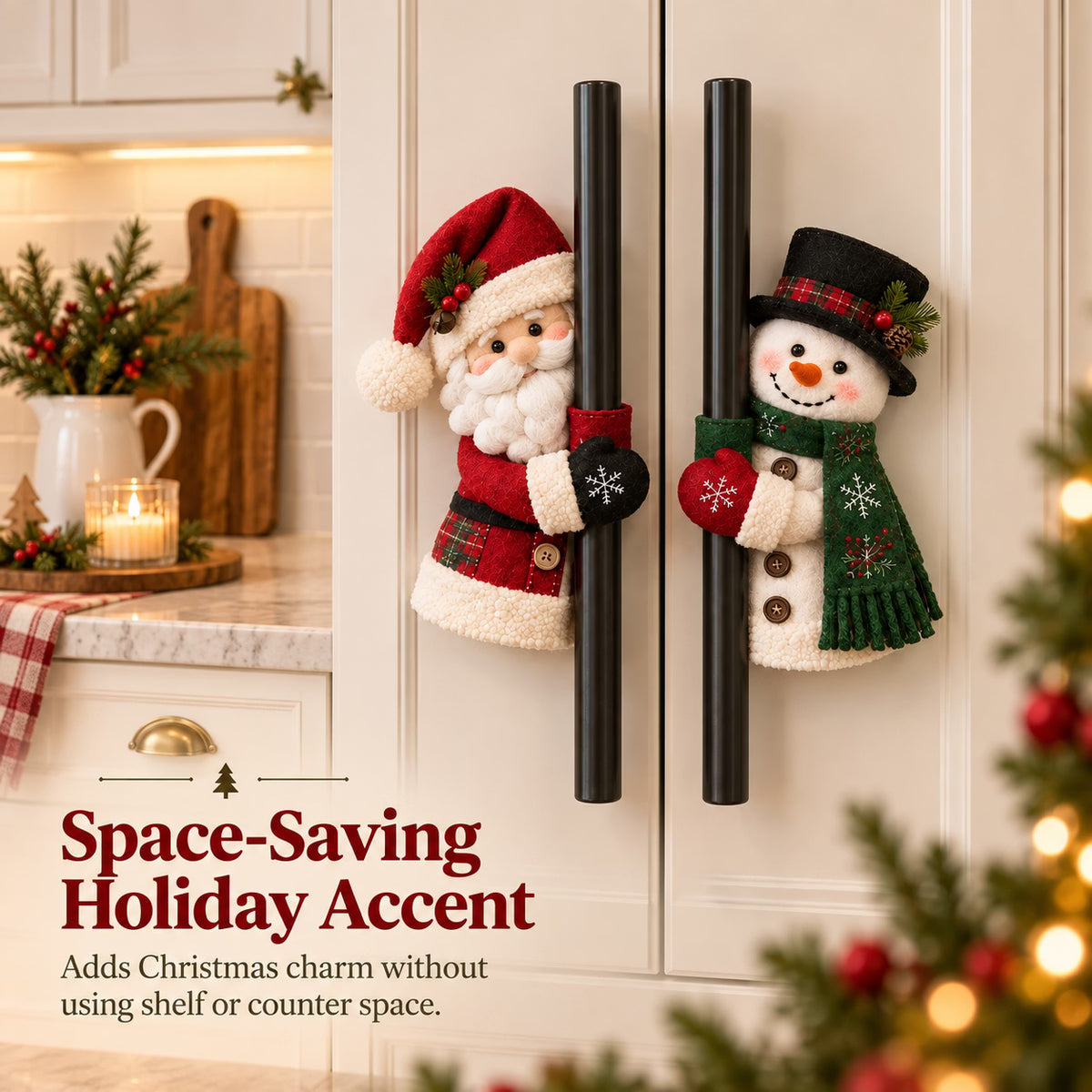 Christmas Santa & Snowman Handle Huggers – Set of 2