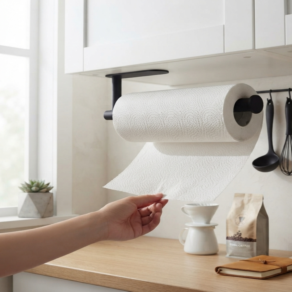 Adhesive Kitchen Paper Towel Holder