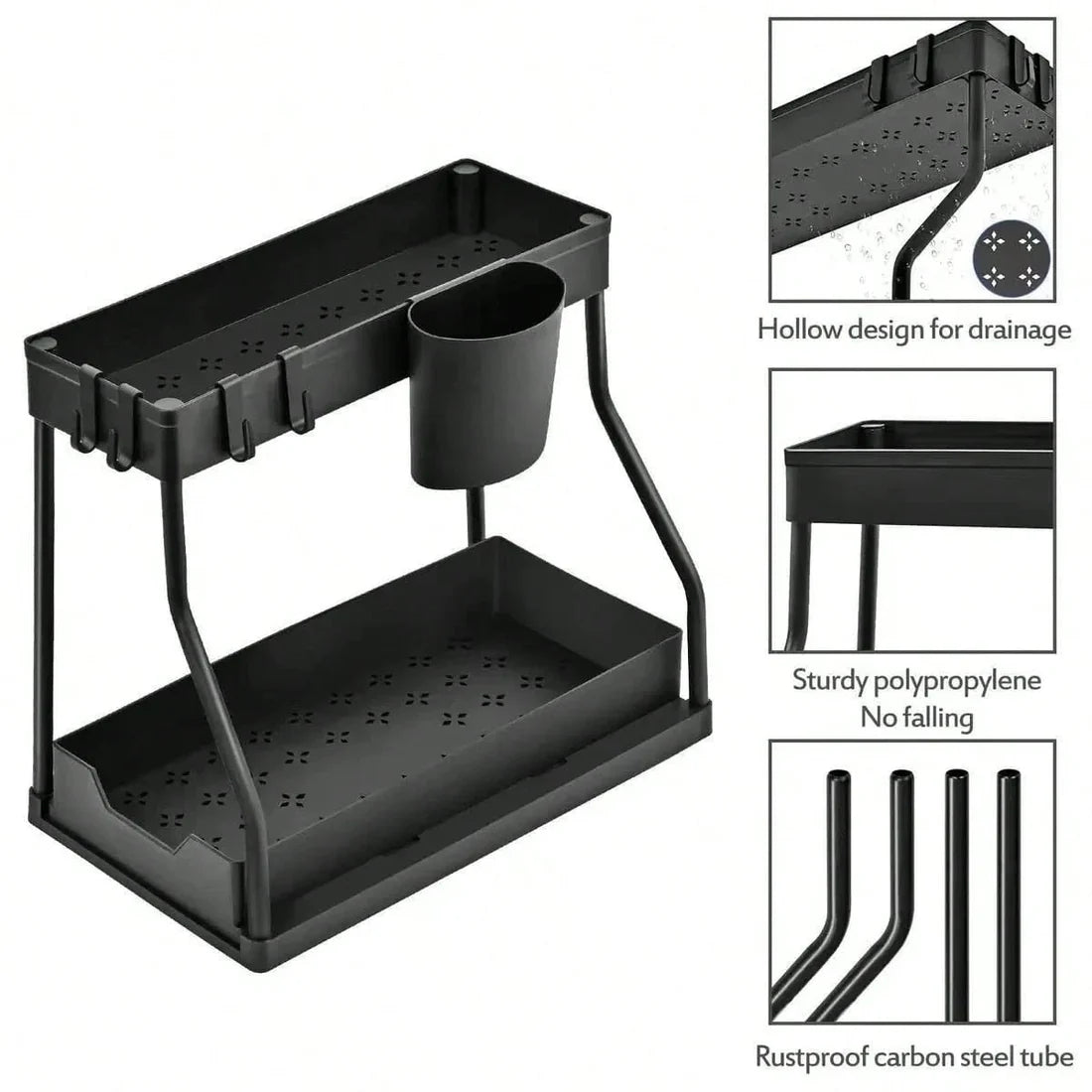 2 Pack Pull Out Under Sink Organizer