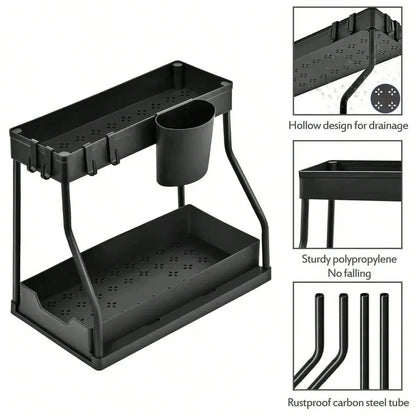 2 Pack Pull Out Under Sink Organizer