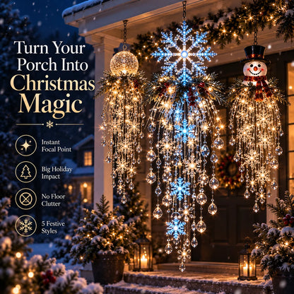 Christmas Hanging Snowflake & Crystal LED Light