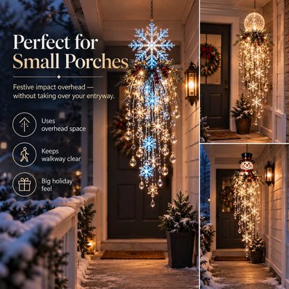 Christmas Hanging Snowflake & Crystal LED Light
