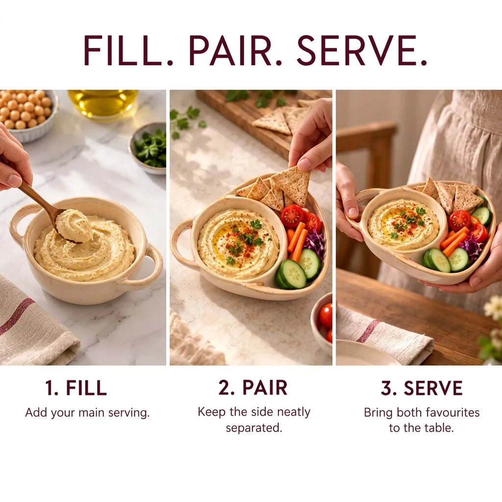 ServeNest – Divided Ceramic Serving Dish