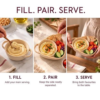 ServeNest – Divided Ceramic Serving Dish
