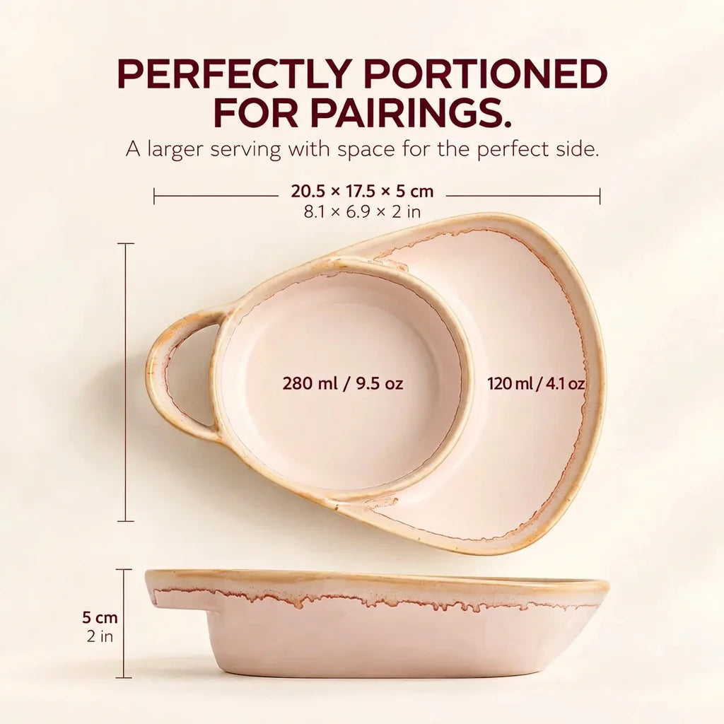 ServeNest – Divided Ceramic Serving Dish