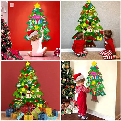 Felt Christmas Tree for Kids with Detachable Ornaments