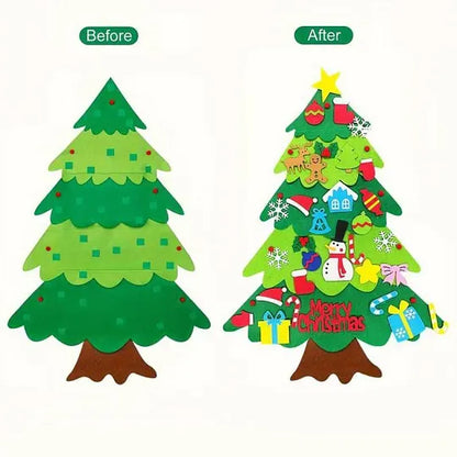 Felt Christmas Tree for Kids with Detachable Ornaments