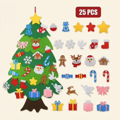 Felt Christmas Tree for Kids with Detachable Ornaments