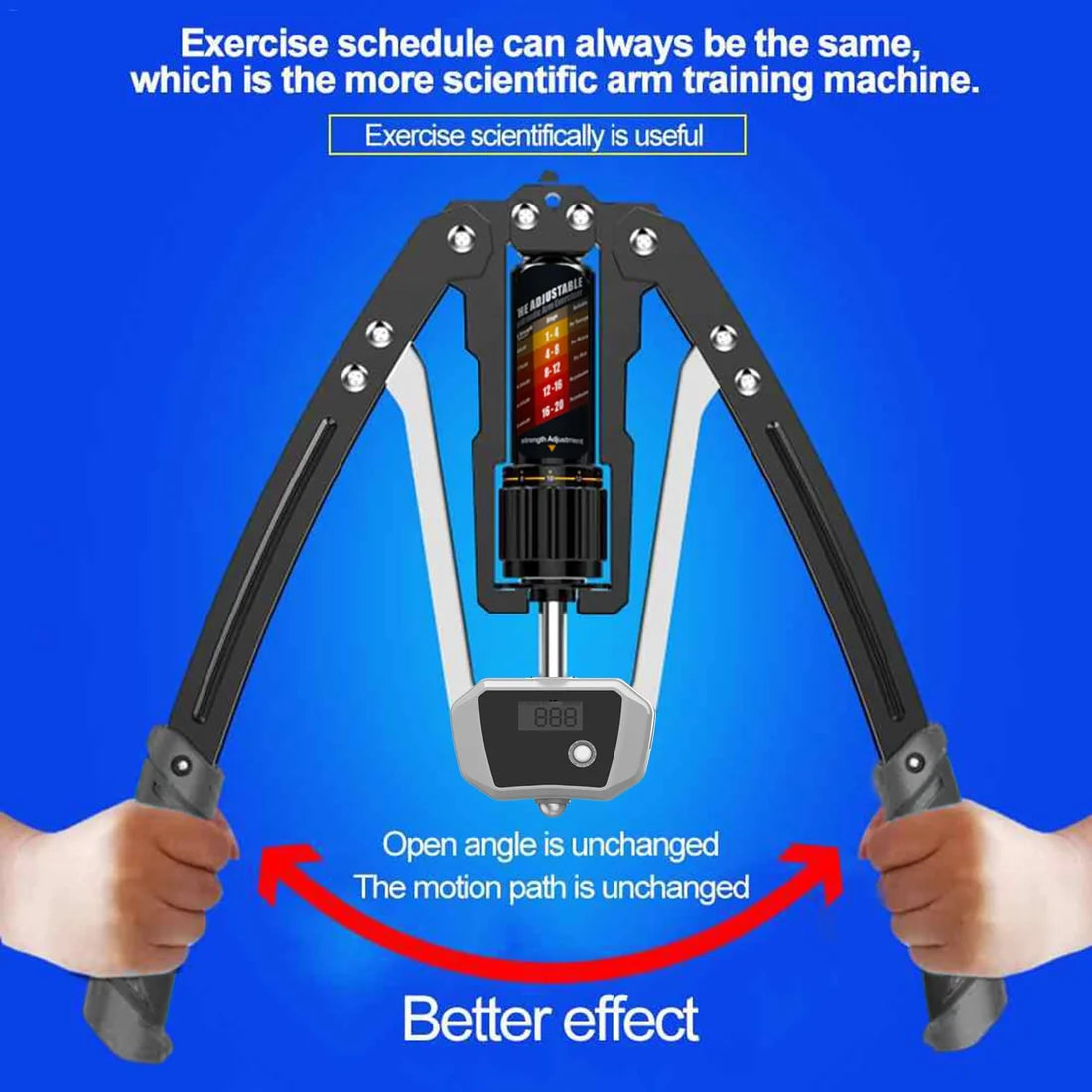 Adjustable Hydraulic Arm Strength Trainer (with LED counter)