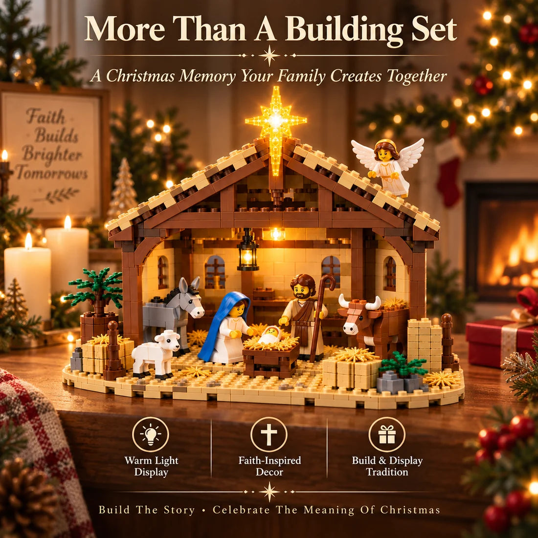 🎁 Build The Christmas Story – Nativity Scene Building Block Set