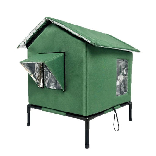 All-Weather Elevated Outdoor Cat House