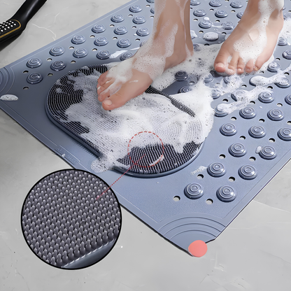 Non-Slip Shower Mat with Foot Massage & Drain Holes